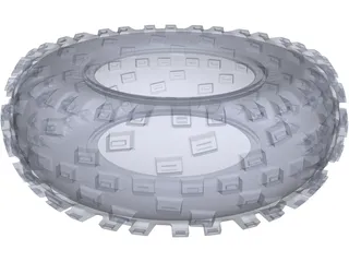 Tire 12x6 inch 3D Model preview