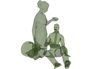 Soldier Sculpture 3D Model preview