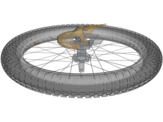 Wheel Bike Front 3D Model preview