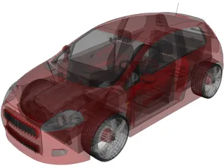 Fiat Punto 3D Model preview