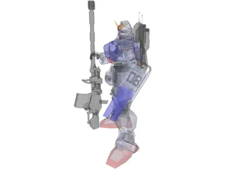 Gundam Ground Type 3D Model preview