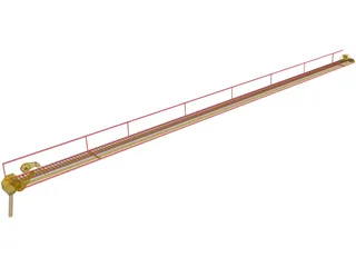 Grain Conveyor Belt 3D Model preview