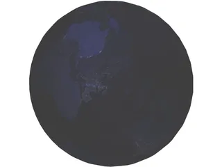 Earth Night City Lights 3D Model preview