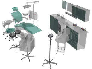 Dental Cabinet 3D Model preview