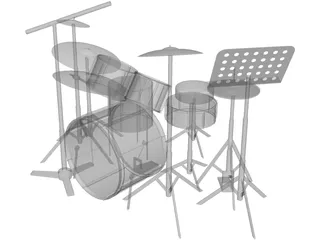 Drum Kit 3D Model preview