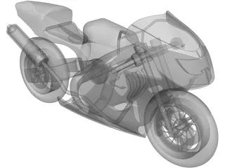 Honda CBR600RR Sport Bike 3D Model preview