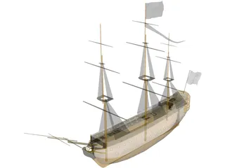 Galleon 3D Model preview