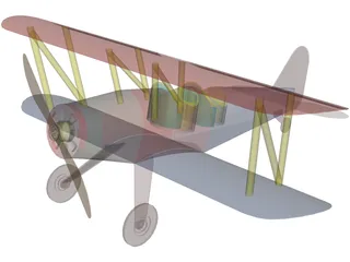 Mickys Doppeldecker Airplane 3D Model preview