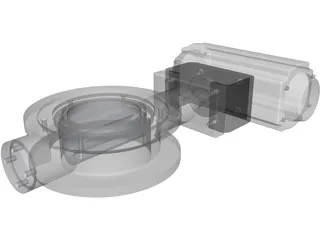 Butterfly Valve 3D Model preview