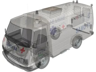 Ambulance Peugeot 3D Model preview