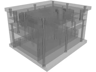 Aluminium Injection Mold 3D Model preview