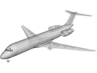 Boeing 717 3D Model preview
