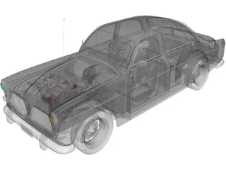 Volvo Amazon (1968) 3D Model preview