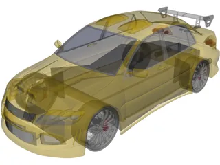 Mitsubishi Lancer Evo VII [Tuned] 3D Model preview