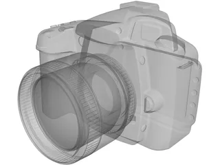 Nikon D90 Camera 3D Model preview