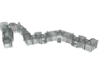 Russian Train Station in Moscow 3D Model preview
