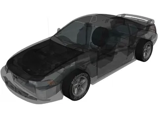 Ford Mustang GT (2000) 3D Model preview