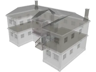 2-Story Vacation House 3D Model preview