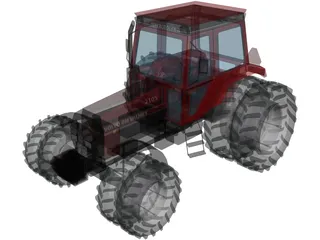 Volvo Valmet 2105 Tractor 3D Model preview