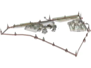 Moscow Kremlin City Center 3D Model preview