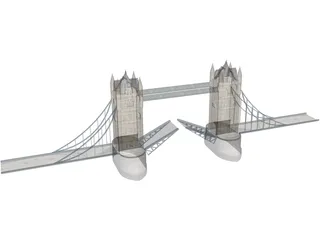 Tower Bridge London 3D Model preview