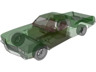 Chevrolet El Camino (1975) 3D Model preview