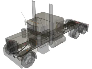Peterbilt 359 (1976) 3D Model preview