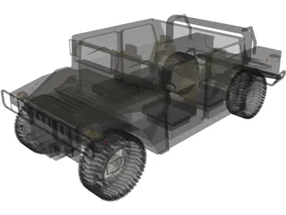 Hummer H1 SUV 3D Model preview