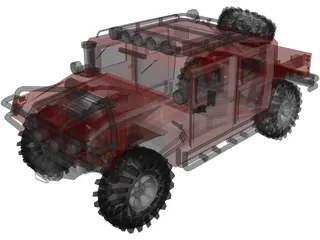 Hummer H1 SUV 3D Model preview