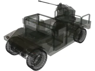 Hummer H1 Army 3D Model preview