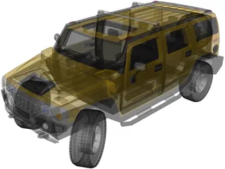Hummer H2 3D Model preview