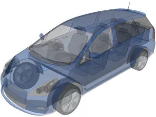 Toyota Wish 3D Model preview