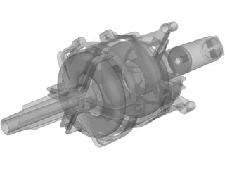 Electric Motor 3D Model preview