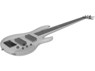 Guitar Electric Bass 3D Model preview