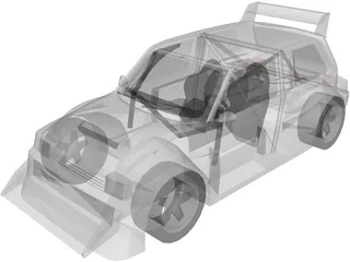 MG Metro 6R4 Group B 3D Model preview