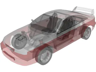 Opel Calibra Rally Car 3D Model preview