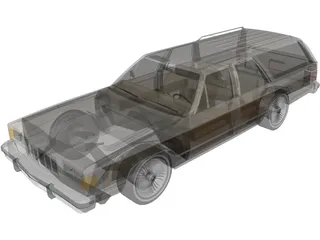 Mercury Colony Park (1986) 3D Model preview