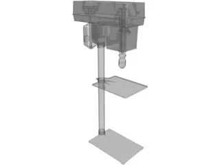 Electric Stand Drill 3D Model preview