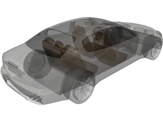 Maserati Quattroporte 3D Model preview