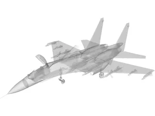 Sukhoi Su-27 Flanker 3D Model preview