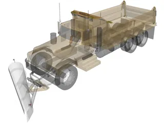 International 1700 Snow Truck 3D Model preview