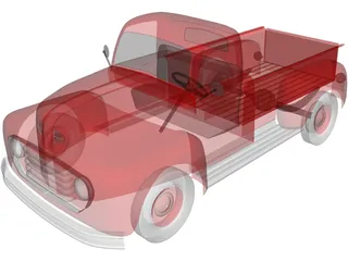 Ford F-1 Pickup (1950) 3D Model preview