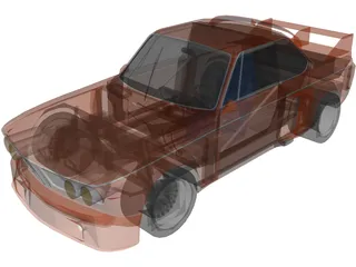 BMW E9 CSL Schnitzer 3D Model preview