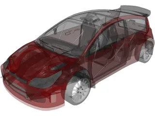 Citroen C4 WRC 3D Model preview