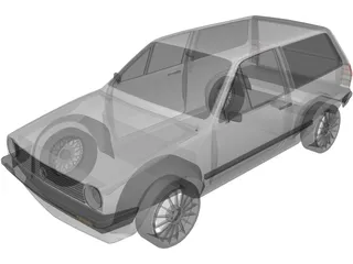 Volkswagen Polo (1986) 3D Model preview