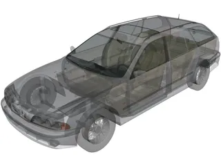 BMW 528i Touring (2001) 3D Model preview