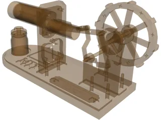 Stirling Engine 3D Model preview
