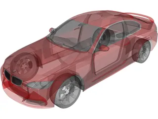 BMW 3-Series Coupe (2006) 3D Model preview