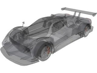 Pagani Zonda R Club Sport (2009) 3D Model preview