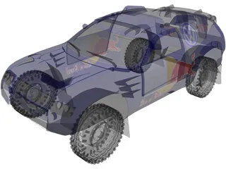 VW Touareg 3D Model preview